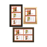 Outdoor Enclosed Menu Cases with Lights for 11" x 17" Landscape Menu (Radius Edge) Sizes