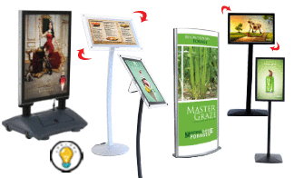 Revolutionize Advertising with Illuminated Sign Frame LED Display Floor ...