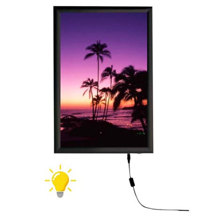 Magnetic LED Box 18×24 Inch Backlit Snap Poster Holder Black Aluminum  Display Board Wall Mounting Advertising Display – Displays Outlet – Online  Display Signs Retailer