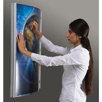 Protective Non-Glare Overlay is Included with 22x28 Illuminated Silver Lightbox. This Protects Your Poster, Sign, Graphics and Photographs from Dust and Scratches. The Etched Matrix Acrylic Grid allows the LED Lighting to Edge-Light the display Evenly and Brightly.