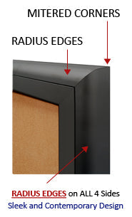Outdoor Enclosed Menu Cases with Header & Lights for 8 1/2" x 11" Portrait Menu (Radius Edge) Sizes