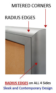 Outdoor Enclosed Menu Cases with Header & Lights for 8 1/2" x 11" Landscape Menu (Radius Edge) Sizes