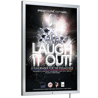 Weatherproof LED Light Box accepts 22" x 28" Posters. Built for the Outdoors with Rubber Gasket and Locking Frame.