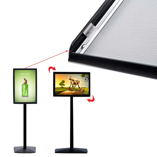 Fixed Width Elevated 48 x 72 Floorstand Steel Base Display